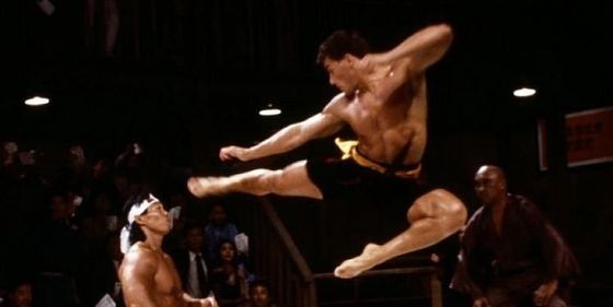 Van Damme fly kick